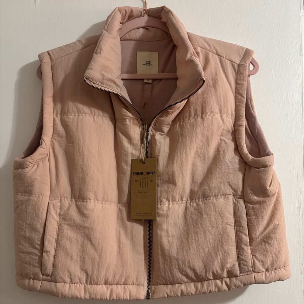 Thread & Supply Blush Pink Zip-Up